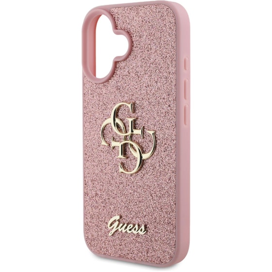 Θήκη Apple iPhone 16 Guess Fixed Glitter Big 4g - Ροζ image 5