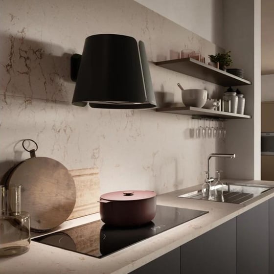 FABER 335.0689.673 BEAT WALL F42 BK MATT Απορροφητήρας Καμινάδα - Τζάκι 45 cm - Μαύρο image 1