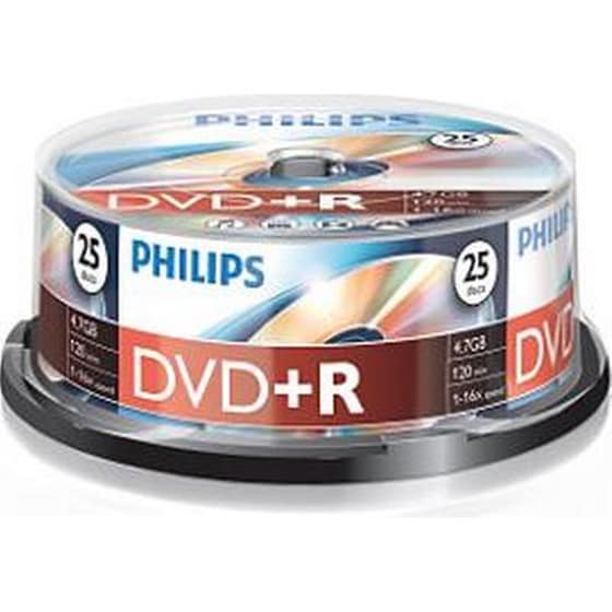 DVD+R PHILIPS 16x 4,7GB CAKE OF 25 image 0