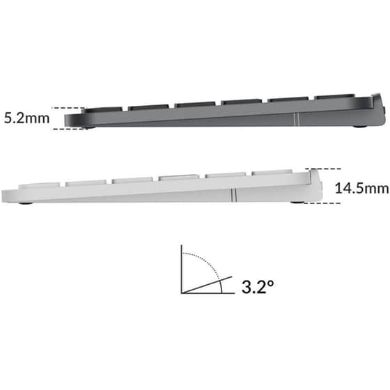 Keychron B6P-K8 Ultraslim Ασύρματο Bluetooth Μηχανικό Πληκτρολόγιο - Ivory White (US) image 3