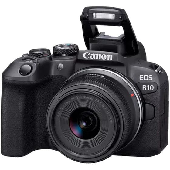 Mirrorless Canon EOS R10 & Φακός 18-150mm f/3.5-6.3 & Αντάπτορας EF σε EOS R - Μαύρο image 8