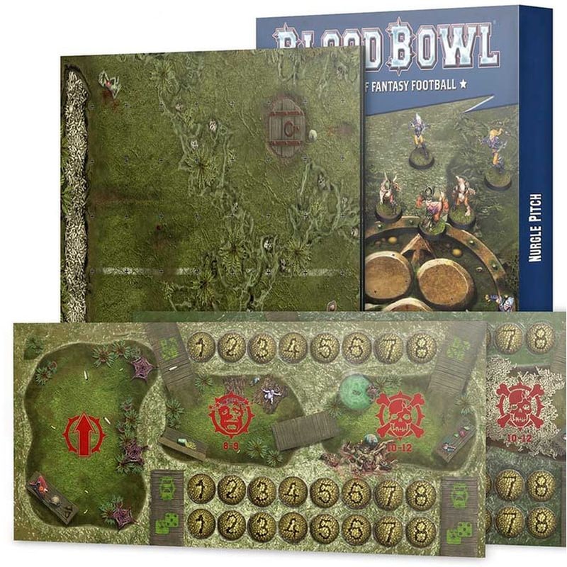 GAMES WORKSHOP Blood Bowl Nurgle Team Pitch And Dugouts Warhammer: Blood Bowl GAMES WORKSHOP