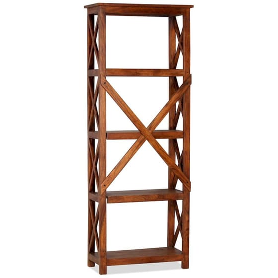 Βιβλιοθήκη VidaXL από Μασίφ Ξύλο Ακακίας 60x30x160 cm - Καφέ image 1