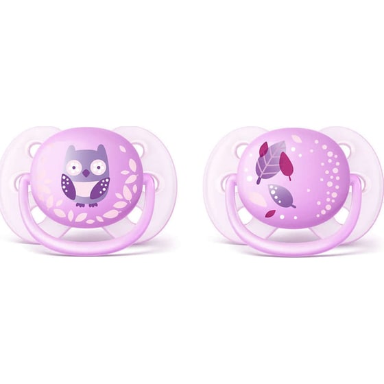 Avent Ultra Soft Ορθοδοντικη Πιπιλα Σιλικονης 0-6m Για Κοριτσι 2τμχ Scf227/20 image 0