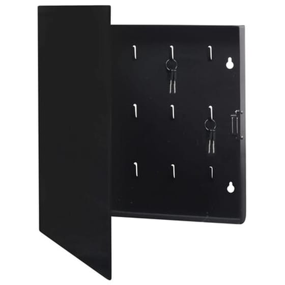 Vidaxl Κλειδοθήκη Με Μαγνητικό Πίνακα Μαύρη 35 X 35 X 5,5 Εκ. image 3