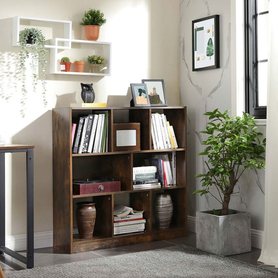 Βιβλιοθήκη Vasagle LBC52BX από Μοριοσανίδα 97.5x30x100 cm - Καφέ image 1