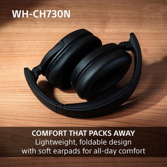 Sony WH-CH730N Ασύρματα Ακουστικά Κεφαλής Noise Cancelling - Beige image 3