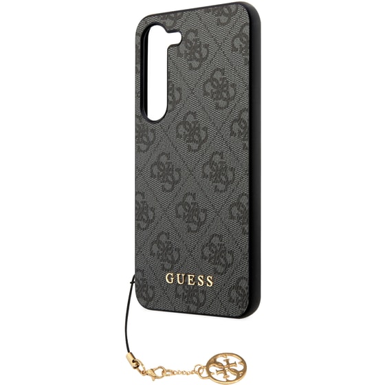 Θήκη Samsung Galaxy S23 S911 - Guess 4g Metal Gold Logo Collection Saffiano - Γκρι image 5