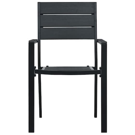 Καρέκλες Κήπου Vidaxl από Ξύλο 2 Τεμ. 62x55.5x88.5cm - Μαύρες image 3