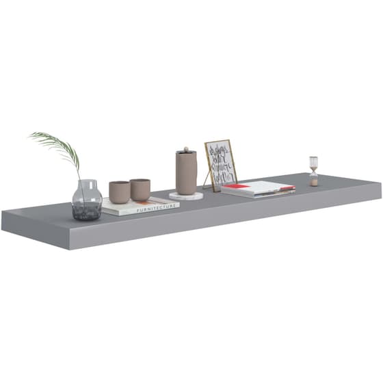 Ράφι Τοίχου VidaXL από MDF 90x23.5x3.8 cm - Γκρι image 5