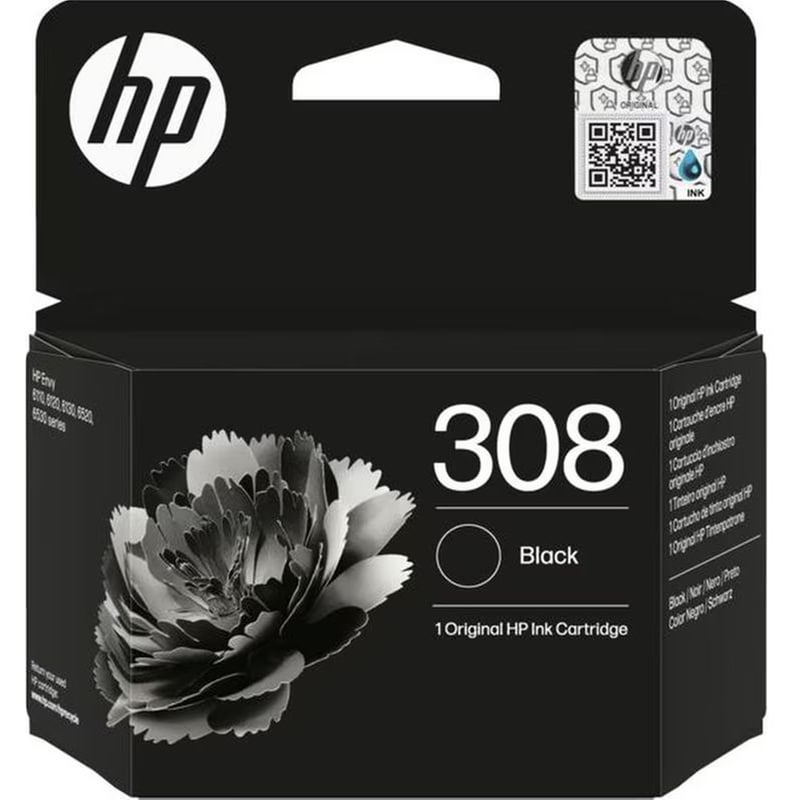 HP 308 Instant Ink Μαύρο Μελάνι Εκτυπωτή 7FP21UE