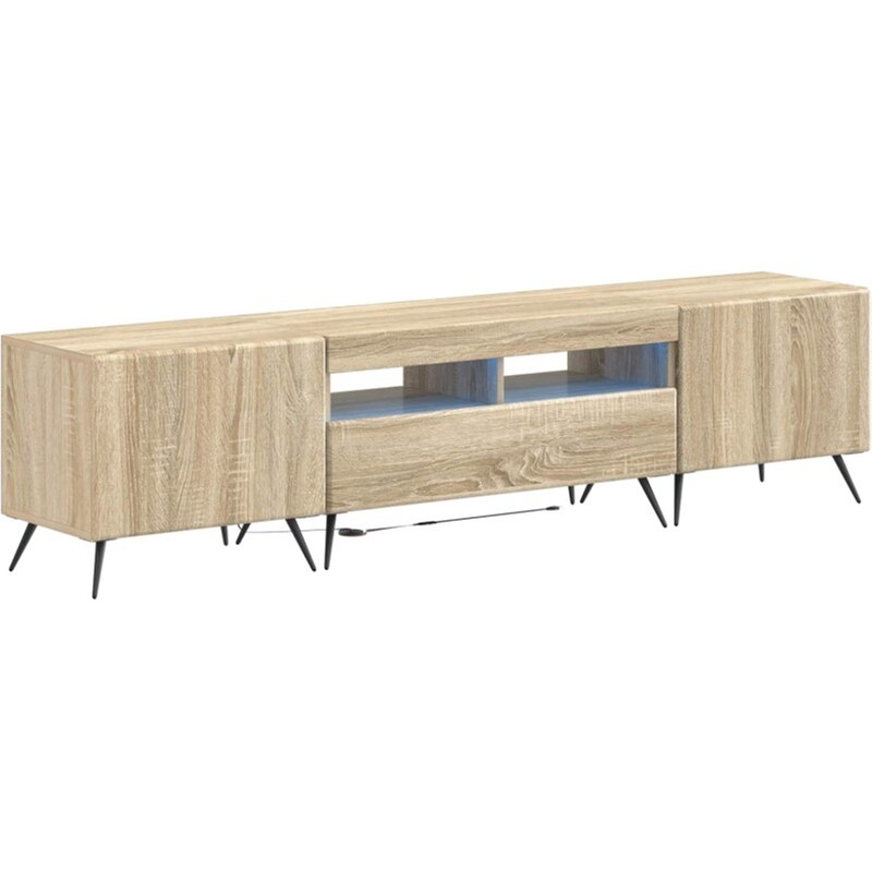 Έπιπλο Τηλεόρασης VidaXL BREDA με LED 3 τμχ 179 x 35 x 43 cm - Sonoma Δρυς