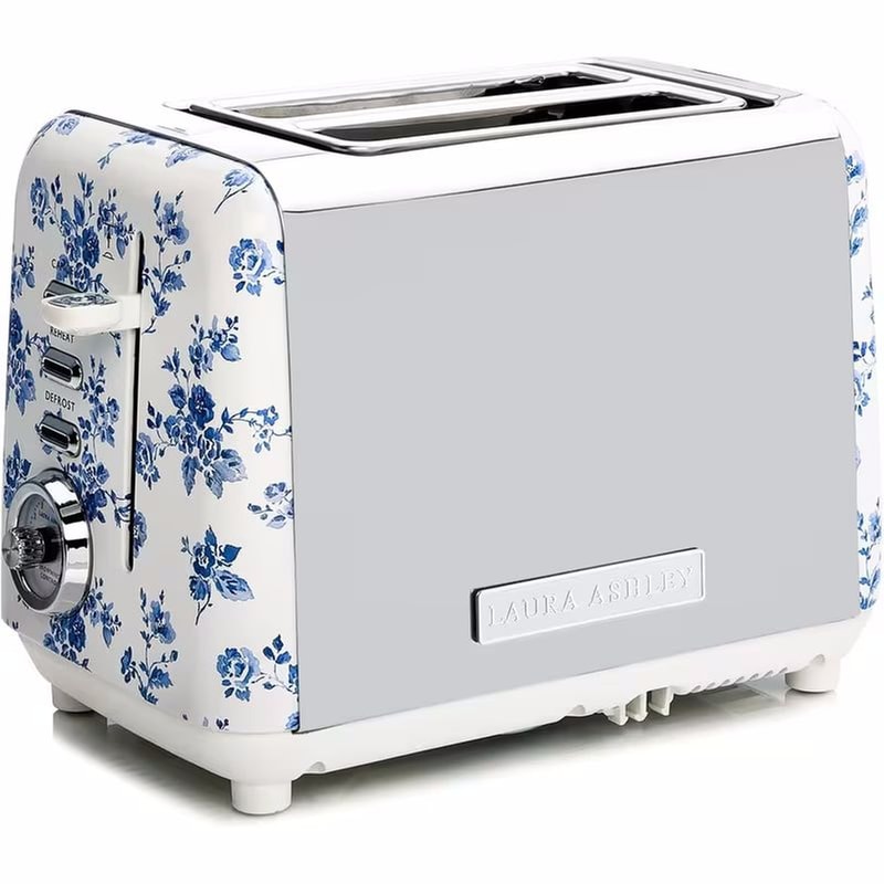 LAURA ASHLEY LA-STCR2 2 Θέσεων 850W Μπλε/Λευκό Φρυγανιέρα Promo Gift