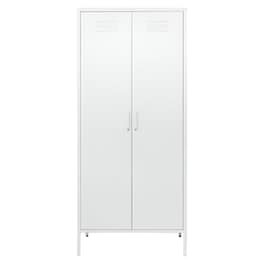Ντουλάπα Nextdeco Δίφυλλη Μεταλλική 76x50x170 cm - Λευκή