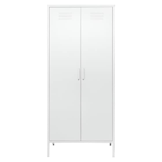Ντουλάπα Nextdeco Δίφυλλη Μεταλλική 76x50x170 cm - Λευκή image 0