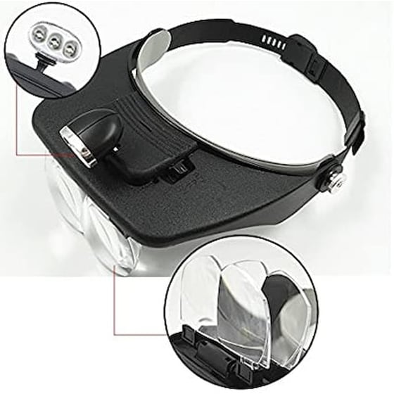 Επαγγελματικός Μεγενθυντικός Φακός Κεφαλής Με Φωτισμό Led image 1