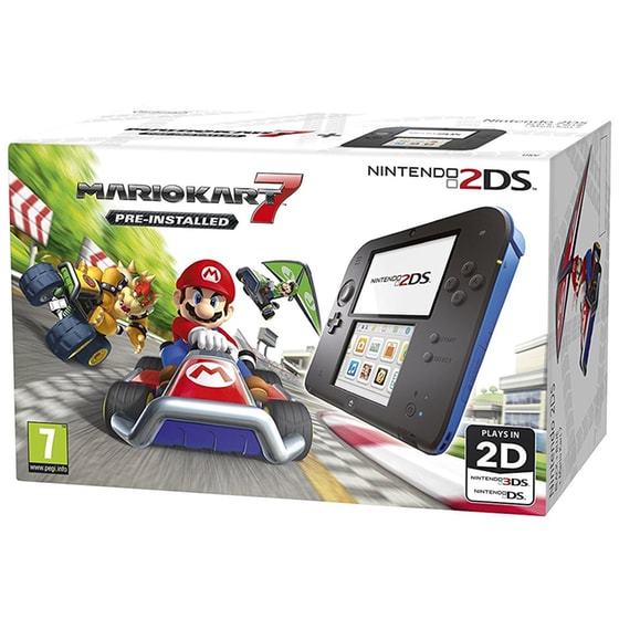 Nintendo 2DS Μαύρο/Μπλε & Mario Kart 7 image 0