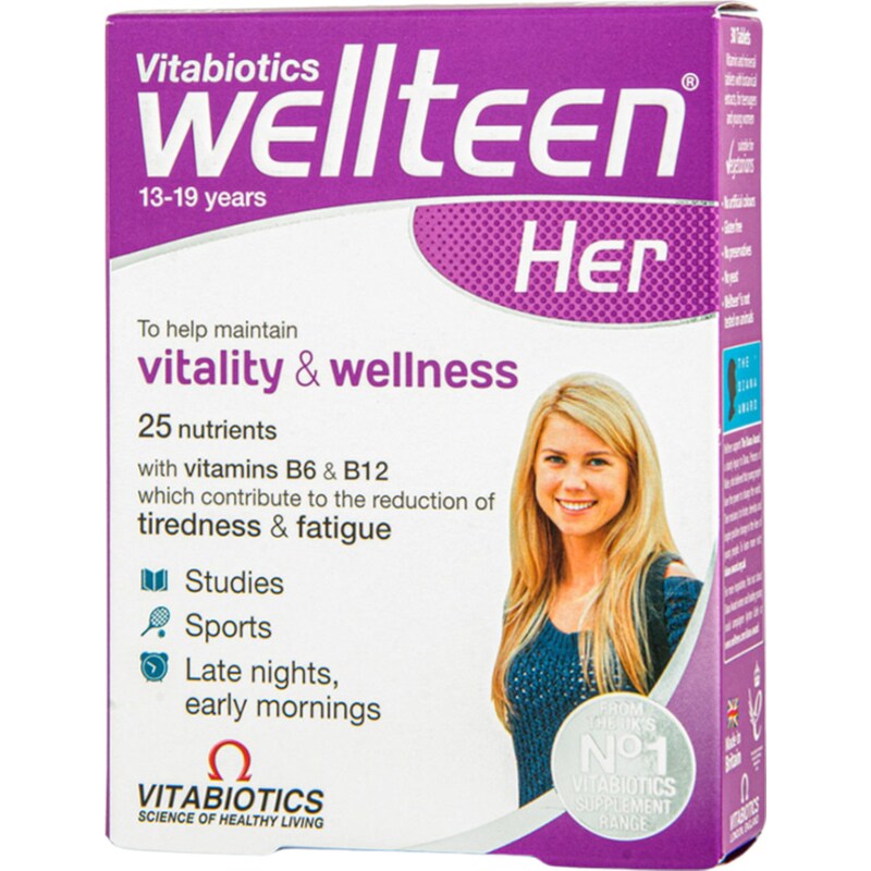 Vitabiotics Multivitamin Wellteen Her - 30 ταμπλέτες