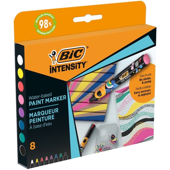Μαρκαδόροι Σχεδίου BIC Paint Marker Vivid (8 Τεμάχια) image 0