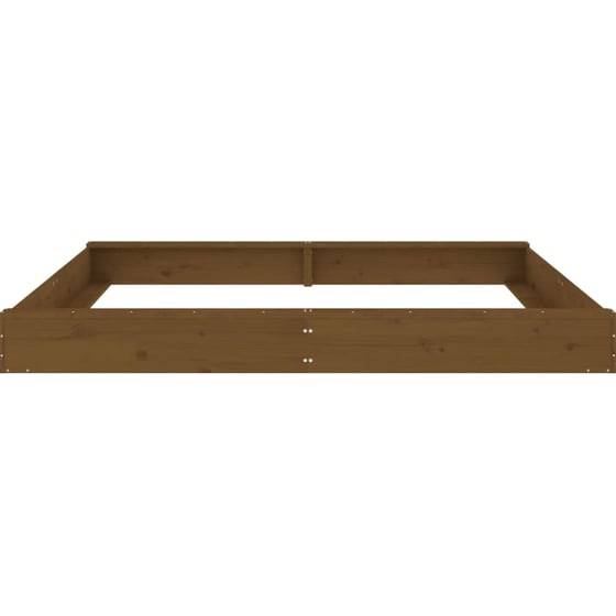 VidaXL Αμμοδόχος με Καθίσματα Τετράγωνη 200x200x20cm Ξύλινη - Καφέ μελί image 3