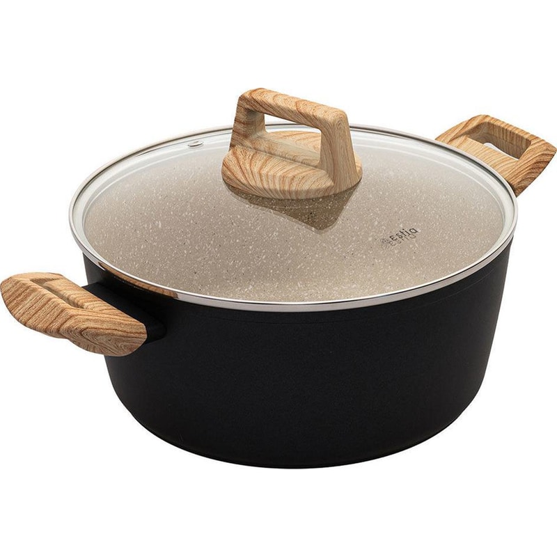 Κατσαρόλα ESTIA EARTH 0110218 24 cm 4.3 L Μαύρο