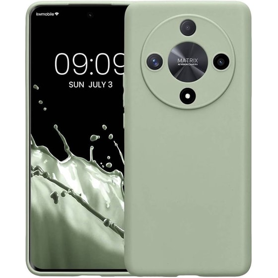 Θήκη Honor Magic6 Lite/X9b - KWmobile TPU Case with Camera Lens Protector - Gray Green image 0
