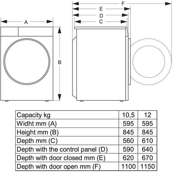 HISENSE WF7S1247BW 12 kg 1.400 Στροφές Λευκό με WiFi Πλυντήριο ρούχων image 5