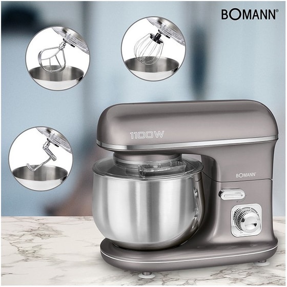 Κουζινομηχανή BOMANN KM 6010 TITAN 1100 W 5 L Γκρι image 5
