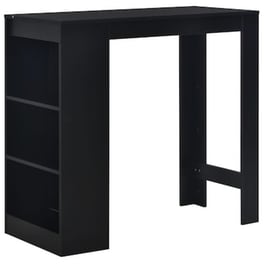 Τραπέζι Vidaxl Μπαρ Με Ράφια Μαύρο 110x50x103 cm - Μαύρο