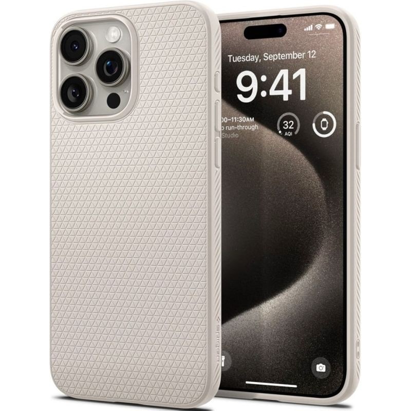 Θήκη Apple iPhone 15 Pro - Spigen Liquid Air - Natural Titanium