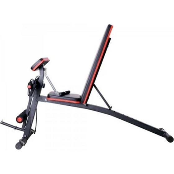 Ρυθμιζόμενος Πάγκος Γυμναστικής Homcom A91-062 153x53x102cm - Μαύρος/Κόκκινος image 1