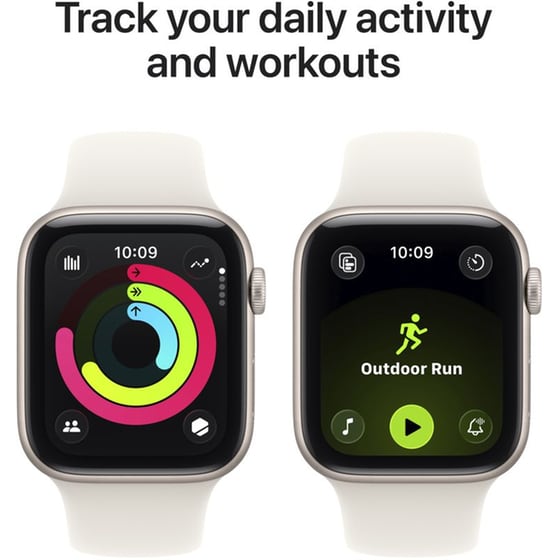 Apple Watch SE 3 GPS 44mm Starlight Aluminium Case with Starlight Sport Band - S/M image 5