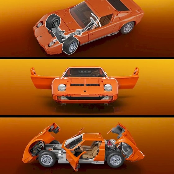 Αυτοκίνητο Mattel Hot Wheels Brick Shop: Elite Series - Lamborghini '71 Miura P400 SV image 5