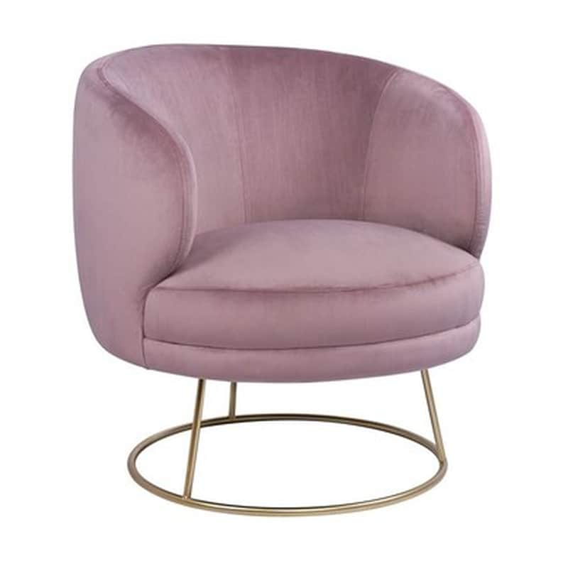 HOMEMARKT Πολυθρόνα Από Βελούδο Arien Hm8403 02 Σάπιο Μήλο Με Χρυσή Βάση