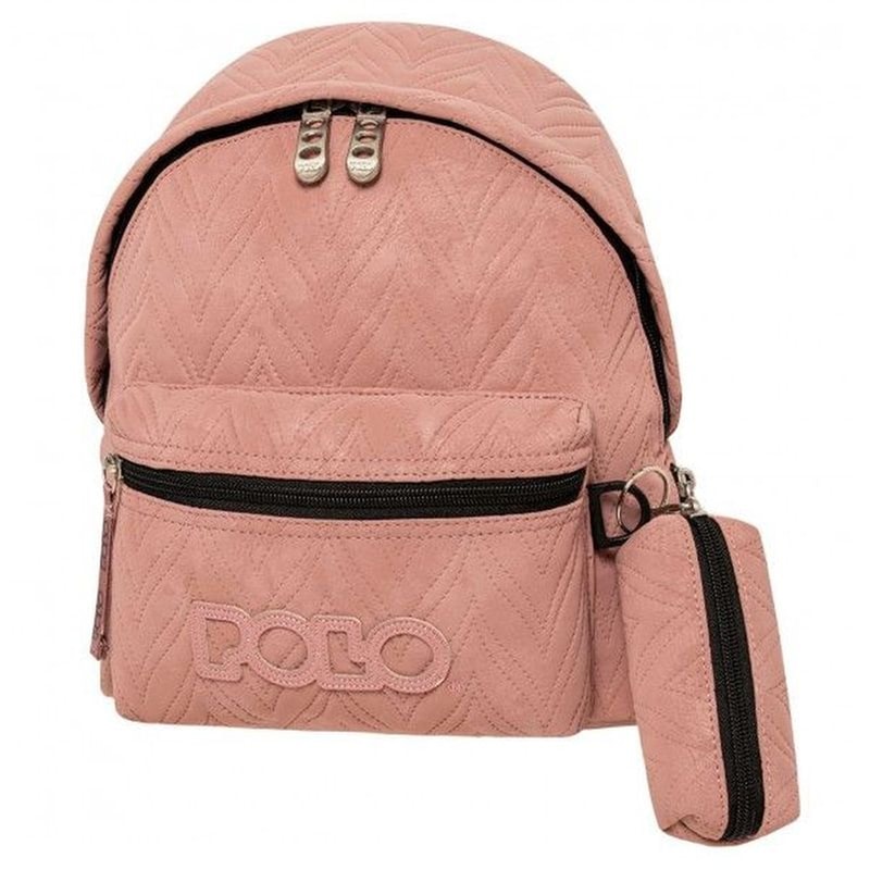 Τσάντα Βόλτας Polo Mini Leaves Pink