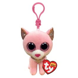 Λούτρινο TY Κλιπ Beanie Boos Fiona Γατούλα Ροζ (8.5cm)