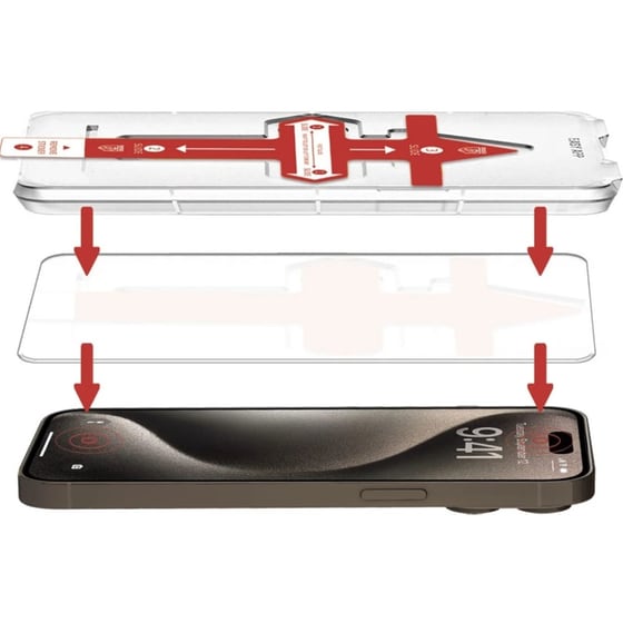 Προστατευτικό Οθόνης Apple iPhone 15 Pro Max - Rosso Tempered Glass FullFace image 1