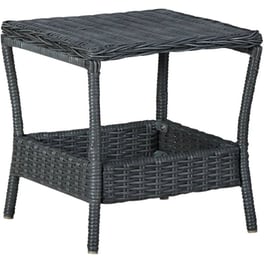 Τραπέζι Εξωτερικού Χώρου VidaXL από Ρατάν 45x45x46.5 cm - Σκούρο Γκρι