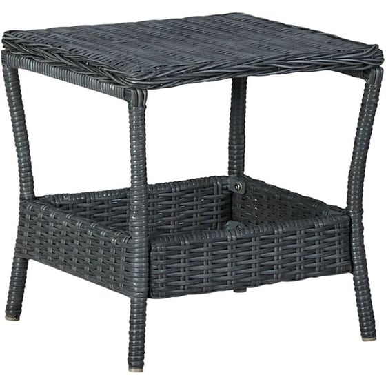 Τραπέζι Εξωτερικού Χώρου VidaXL από Ρατάν 45x45x46.5 cm - Σκούρο Γκρι image 0