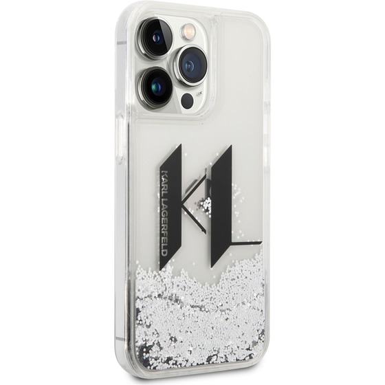 Karl Lagerfeld Glitter Big Kl Logo Liquid Glitter Case Θήκη Προστασίας Από Σιλικόνη – Iphone 14 Pro Max (μαύρο – Klhcp14xlbklcs) image 6