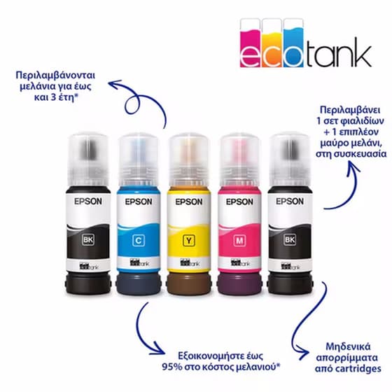 EPSON EcoTank L3276 Εχρωμο Πολυμηχάνημα Inkjet Α4 με δοχεία μελανιού, WiFi image 2