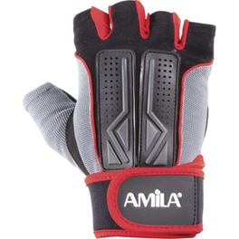 Γάντια Άρσης Βαρών Amila Amara Pu XXL 8330505 - Μαύρο/ Κόκκινο/ Γκρι