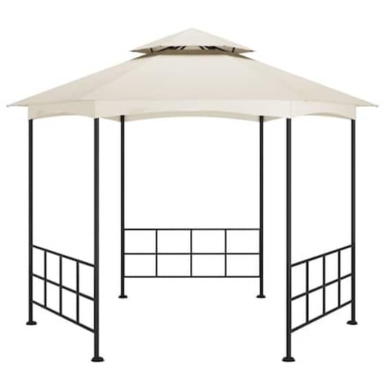 Vidaxl Κιόσκι Με Πλευρικά Τοιχώματα Κρεμ 3,1 X 2,7 Μ. image 5