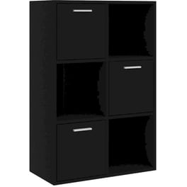 Βιβλιοθήκη VidaXL από Μοριοσανίδα 60x29.5x90 cm - Μαύρο