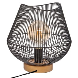 Πορτατίφ Spitishop Μεταλλικό/Ξύλινο Φ26x28 cm - Μαύρο/Καφέ
