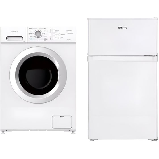 Σετ Πλυντήριο Ρούχων OMNYS WNM-6WH25BAS & Ψυγείο Μονόπορτο WNT-85IN image 0