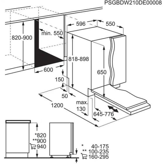 AEG FSB5360CZ SatelliteClean® για 13 Σερβίτσια  Πλήρως Εντοιχιζόμενο Πλυντήριο Πιάτων image 7