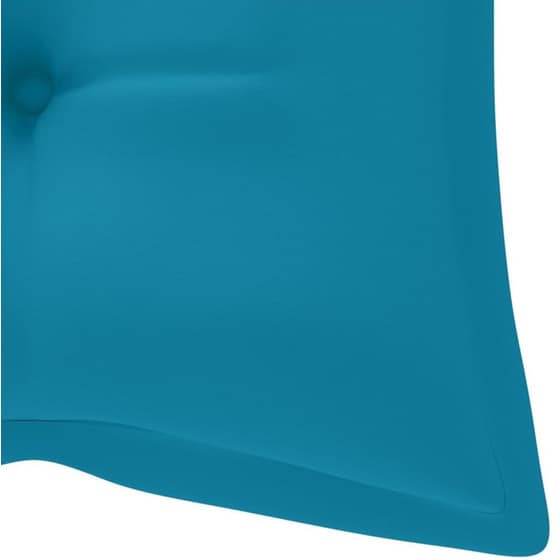 Παγκάκι Κήπου VidaXL με Μαξιλάρι από Μπαμπού 118x38x45 cm - Καφέ/Μπλε image 6