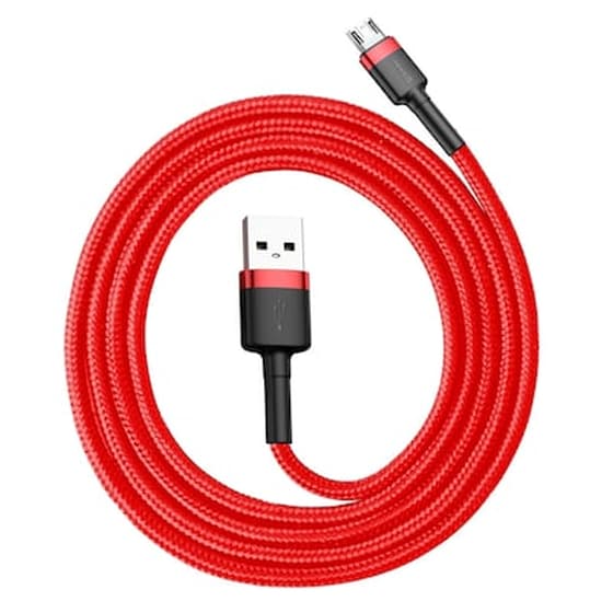 Καλώδιο Baseus Cafule Braided Usb / Micro Usb Qc3.0 2.4a 1m - Baseus - Κόκκινο - Micro Usb image 1