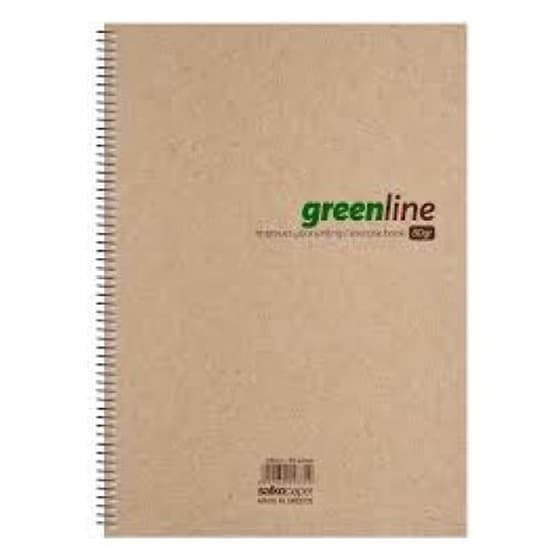 Τετράδιο Σπιράλ Salko Greenline Ριγέ 3Θ 21x29 image 0